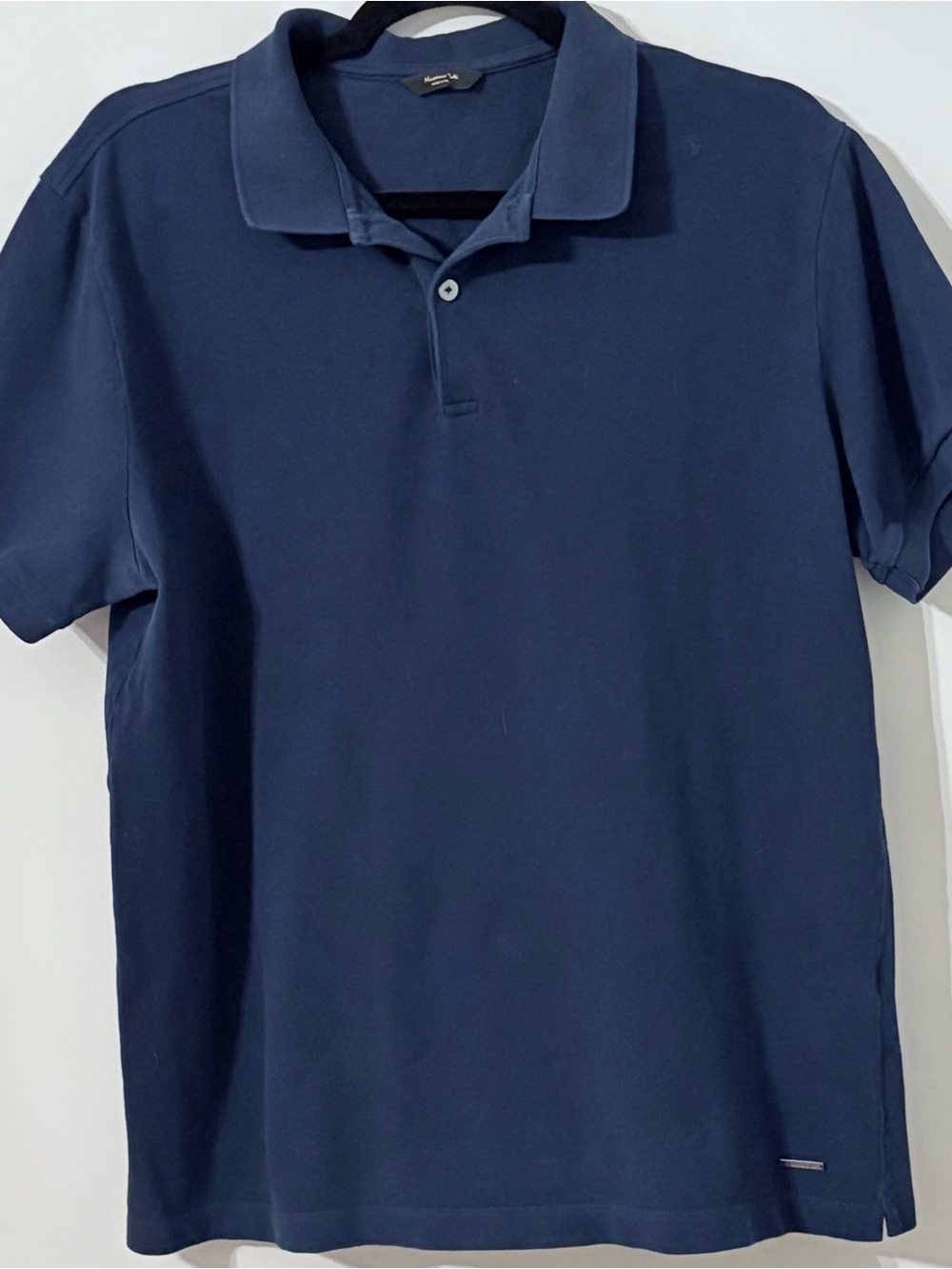 Massimo‎ Dutti Navy Short Sleeve Polo Shirt Classic Minimalist
